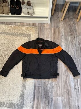 Revolution Black Jacket with Orange Chest Stripe